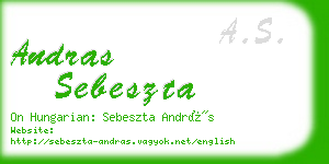 andras sebeszta business card